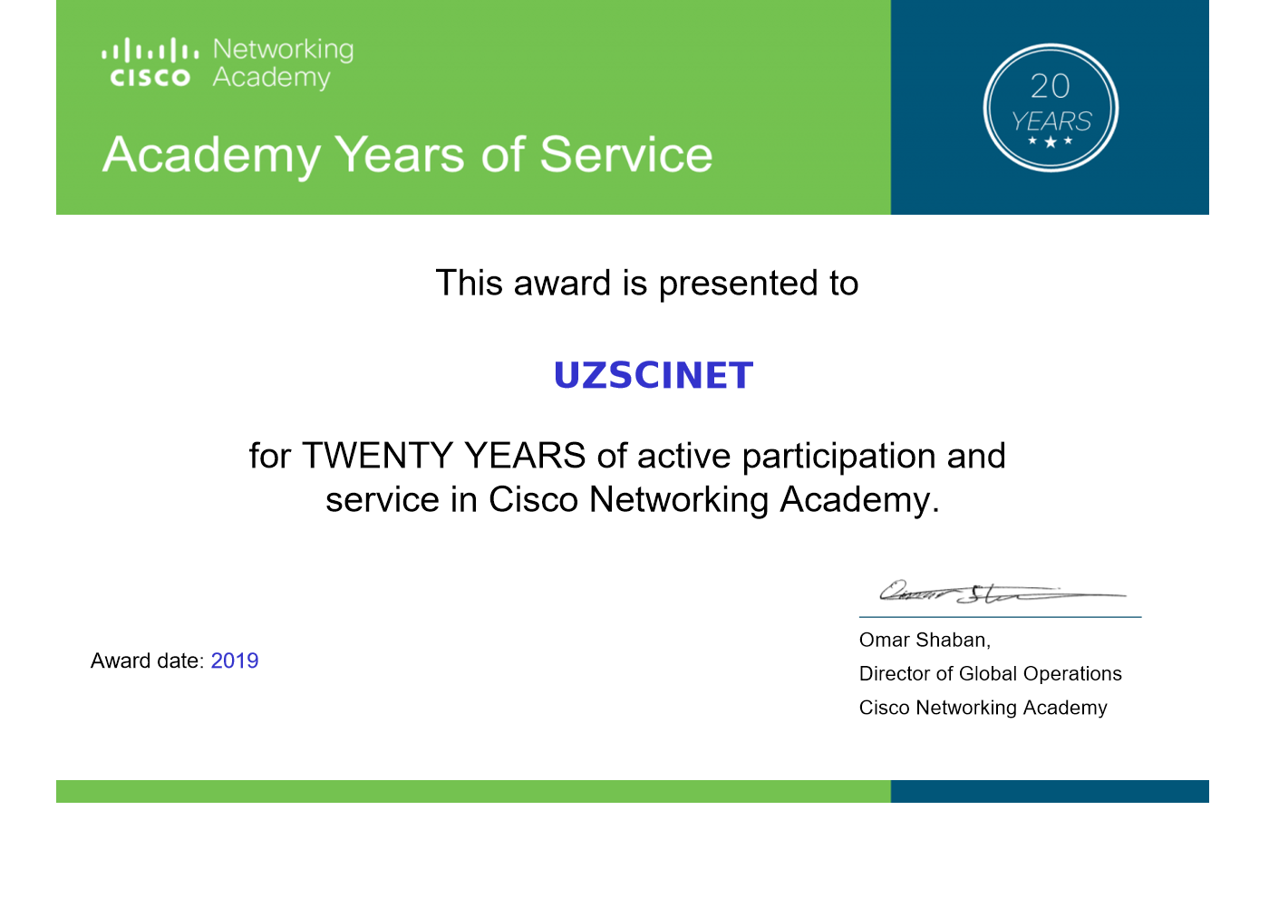 20 лет Cisco Academy