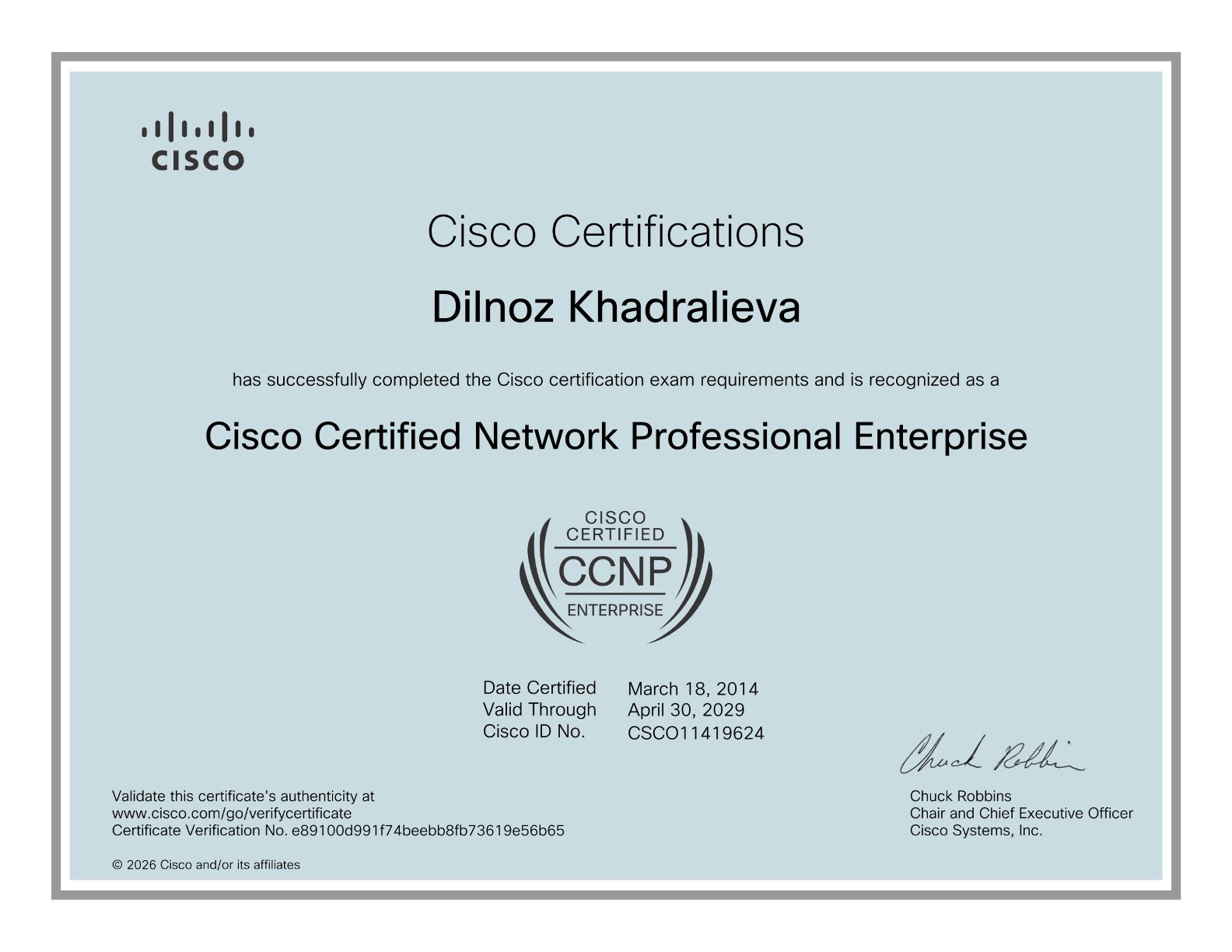 Cisco Certified Network Professional Enterprise